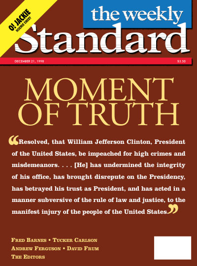 Cover of The Weekly Standard, December 21, 1998