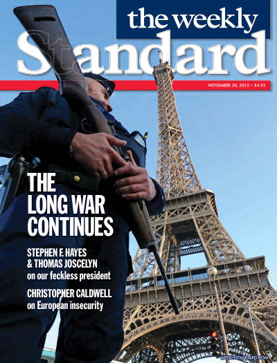 Cover of The Weekly Standard, November 30, 2015