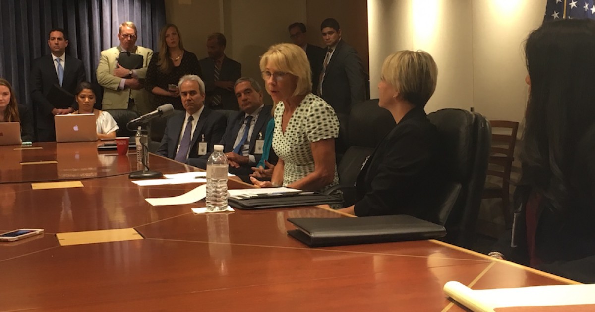DeVos Calls on Congress to Clarify Title IX
