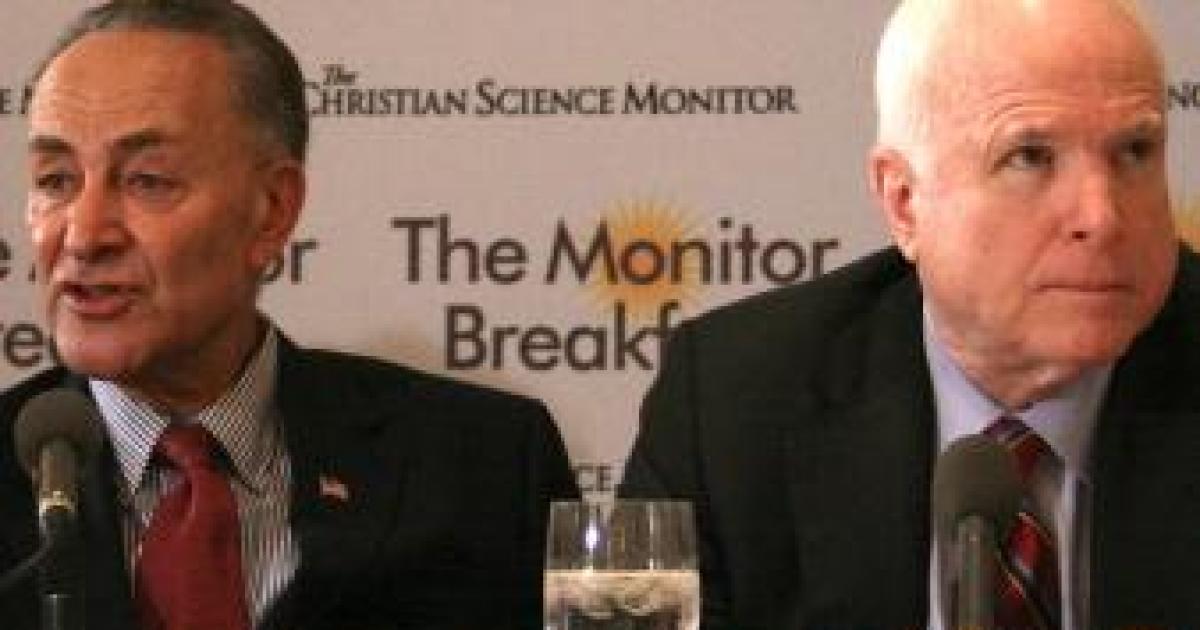 McCain, Schumer: Trust Us, Enforcement Benchmarks Will Happen