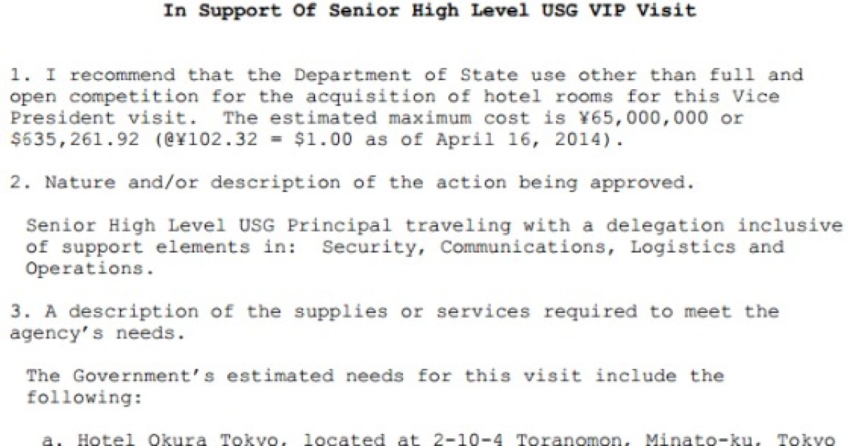Obama's Japan Trip Hotel Bill: $635K