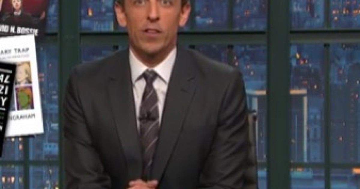 Seth Meyers Knocks Anti-Clinton Book for Bias
