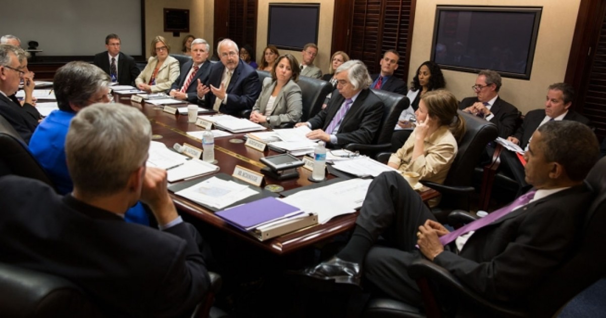 White House Releases Situation Room Photo ... 'On Hurricane Preparedness'