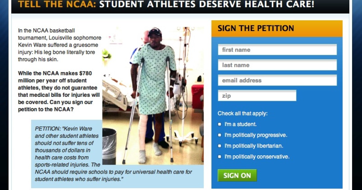 Campaign Group Capitalizes On Basketball Player Ware's Injury