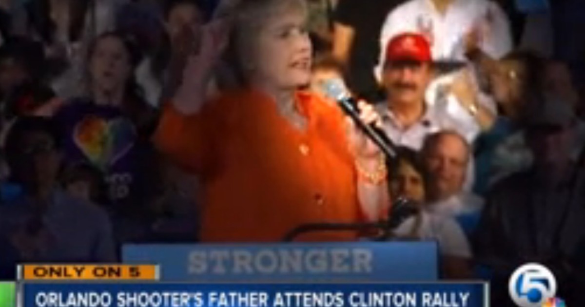Clinton Disavows Support of Orlando Shooter's Father