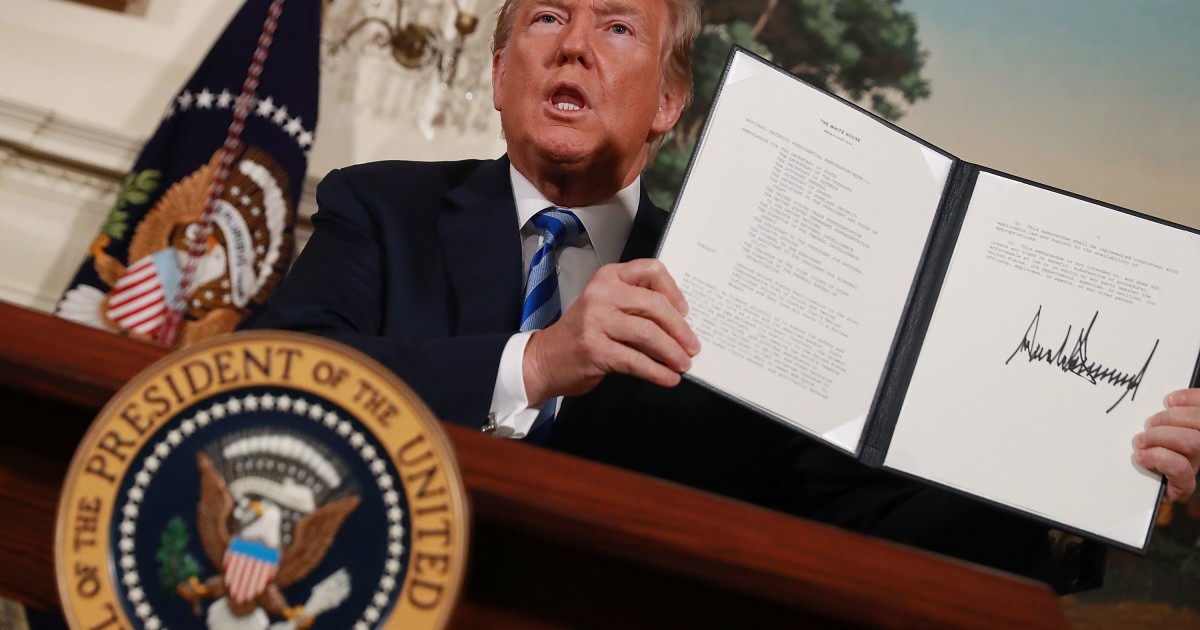 Trump Withdraws From ‘Defective’ Iran Deal