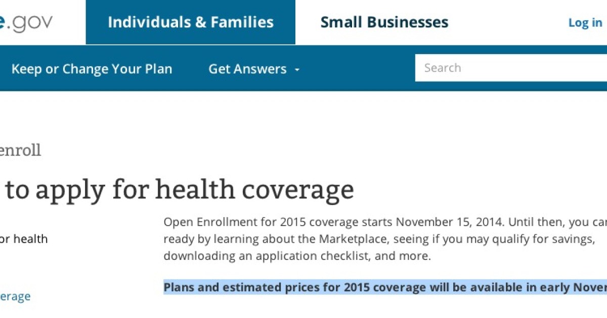 Test Version of Healthcare.gov Inadvertently Exposes New Website Features Early