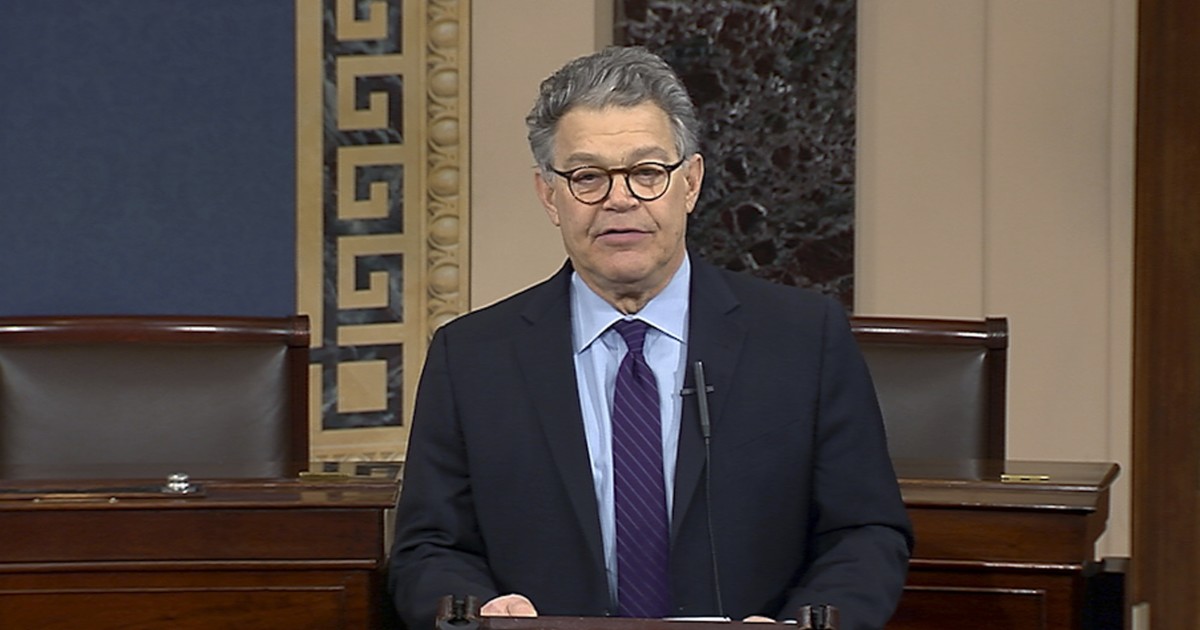 'Ready?': Democratic senators and staffers shed tears during Al Franken's resignation speech