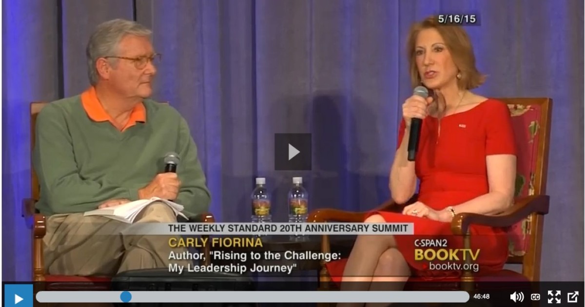 Carly Fiorina Discusses 'Rising to the Challenge'