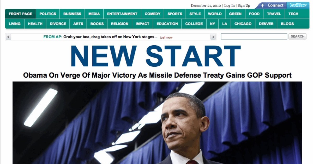 Huffington Post Calls START a "Missile Defense Treaty"