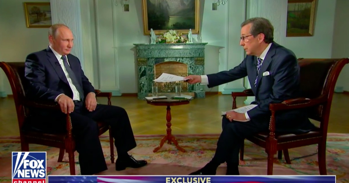 Putin Confronted by Chris Wallace in Frequently Tense Fox News Interview