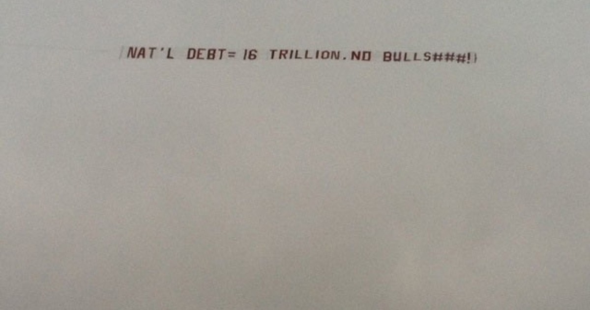 Football Flyover Banners: $16 Trillion National Debt 'No Bulls###!'