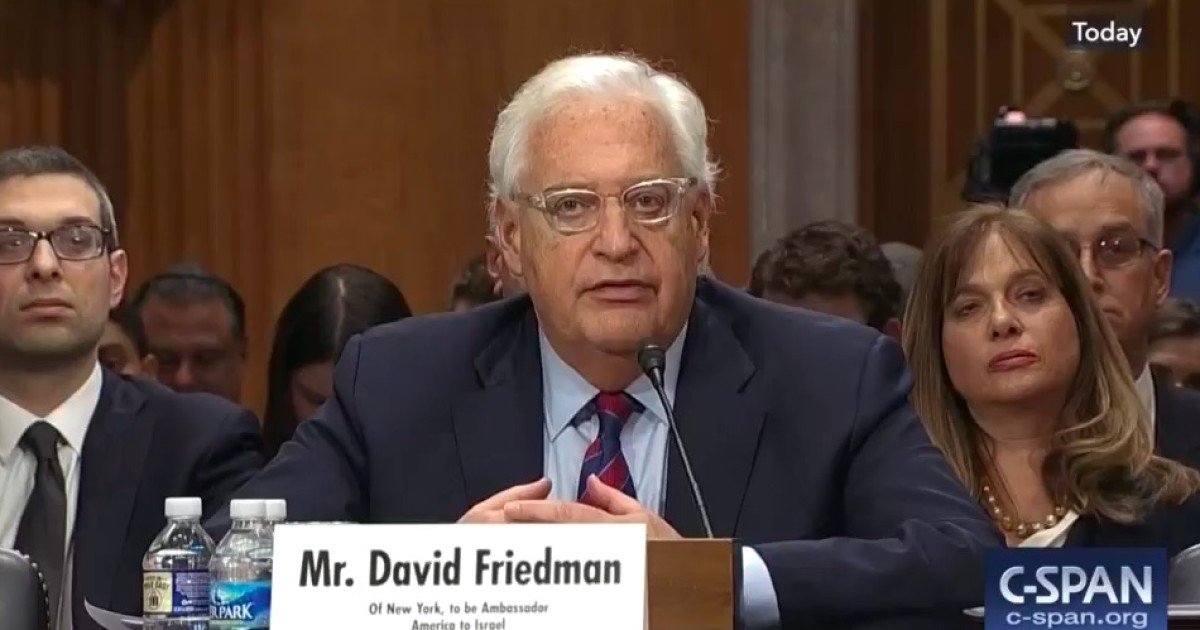 Senate Committee Approves Trump Pick for Israel Envoy