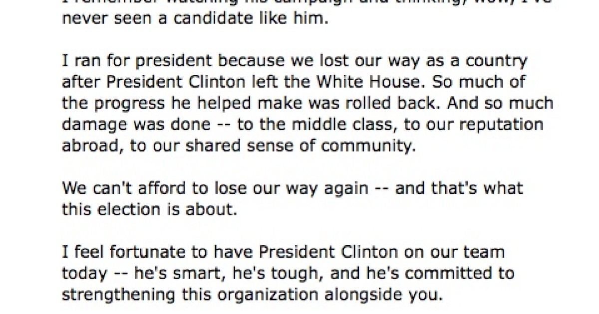 'Wow': Obama Fundraises Off Bill Clinton's Legacy