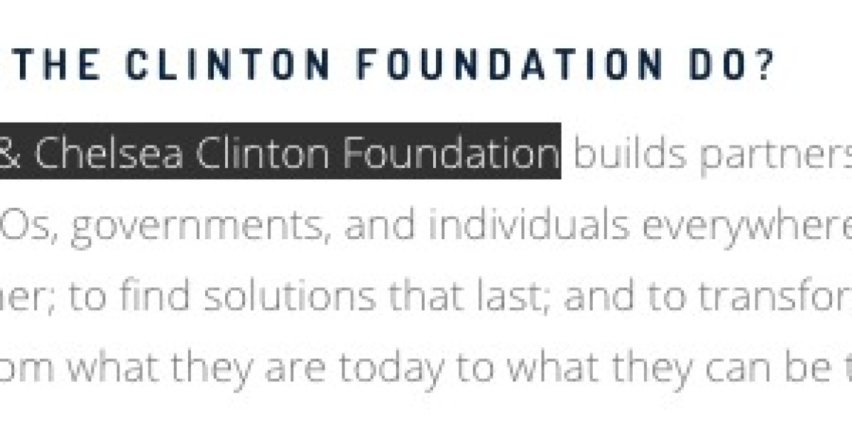 Clinton Foundation Retains 'Hillary' in Official Name