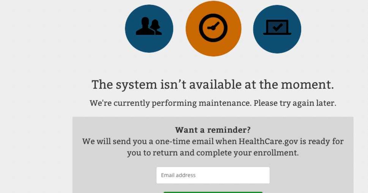Deadline Day: Obamacare Website Down