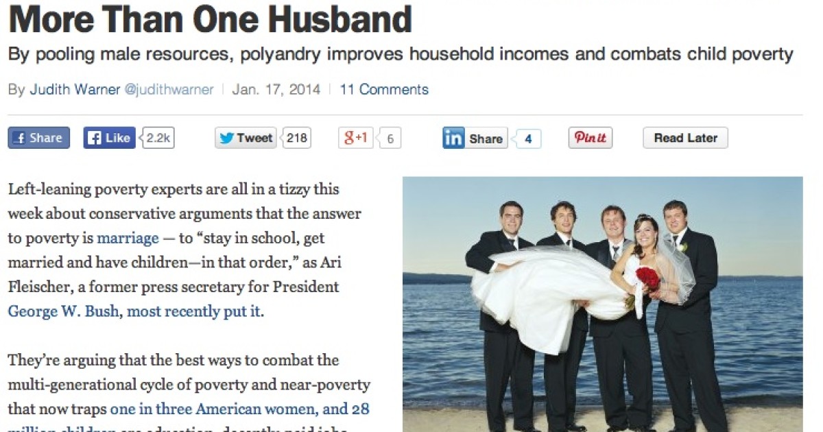 Time Magazine Endorses 'Polyandry'