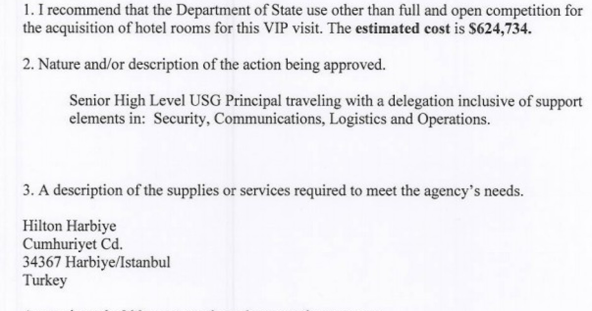 Biden's Hotel Bill for Turkey Visit: $625K