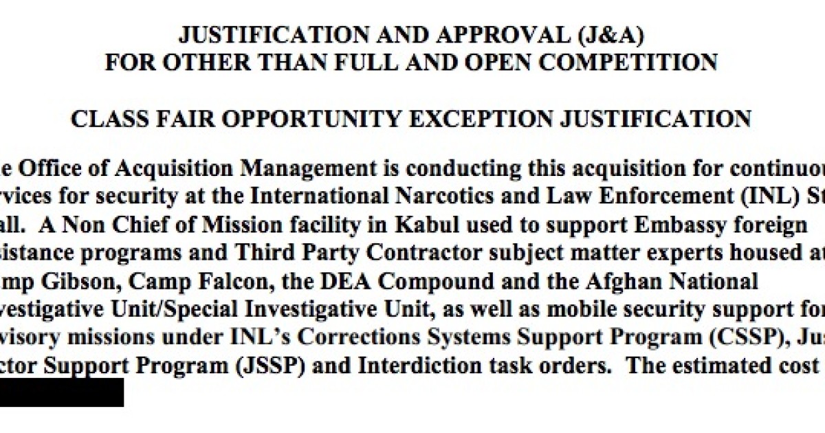 $30M Contract Awarded for Security at State Department Anti-Narcotics 'Strip Mall' Facility