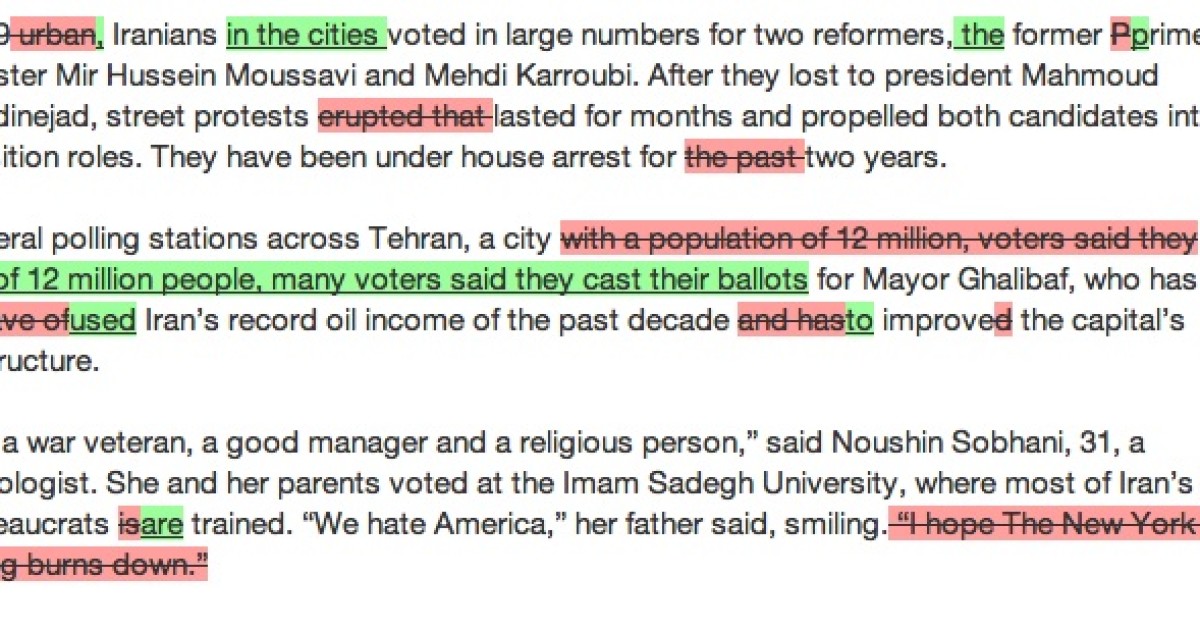 NYTimes Edits Out 'I Hope The New York Times Building Burns Down' Quotation
