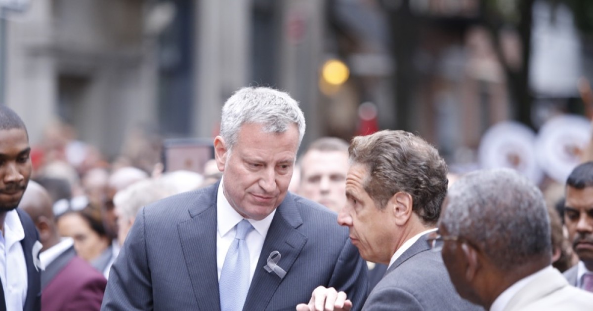 De Blasio Finds Himself to Cuomo's Right