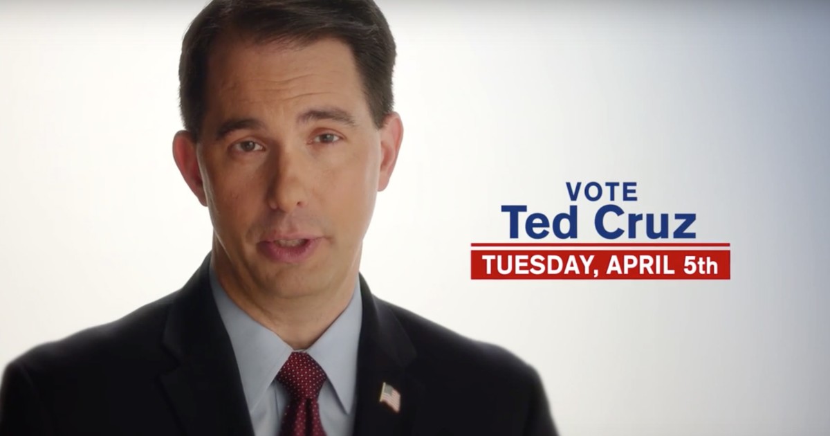 Scott Walker Cuts TV Ad for Ted Cruz
