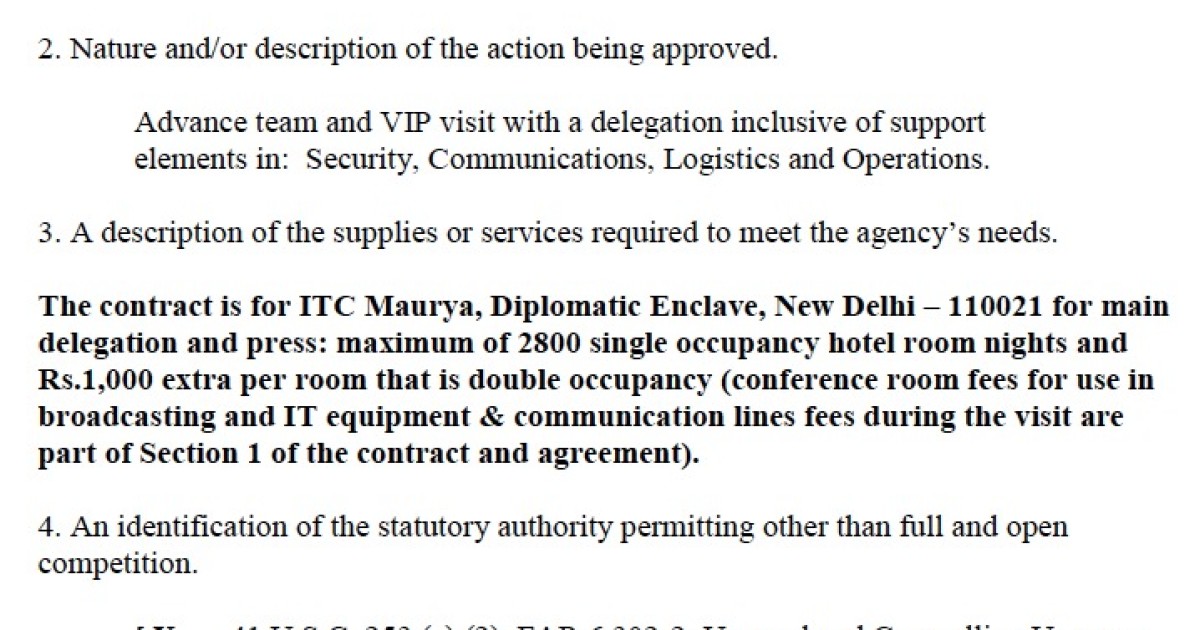 Hotels for Obama's India Visit Cost $1.7M