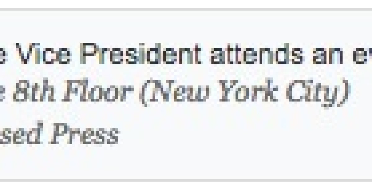 Biden Campaigns for Iowa's Dem Senate Candidate Bruce Braley... in New York City
