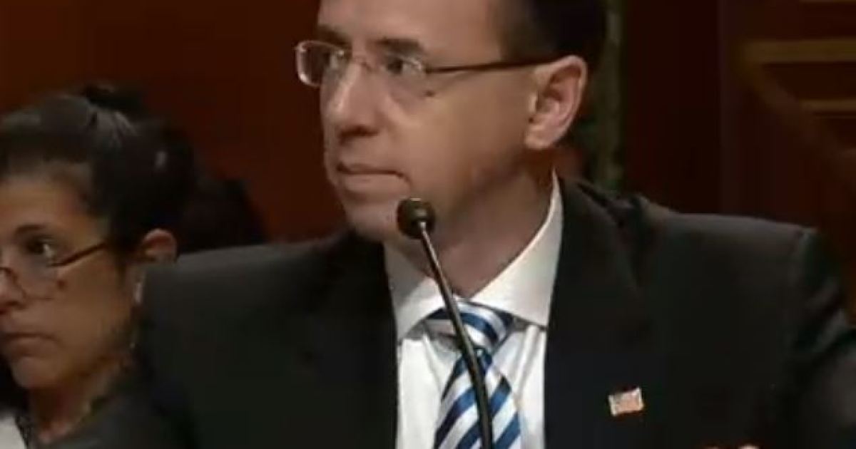 Rosenstein Says He Has Seen No Reason to Remove Mueller