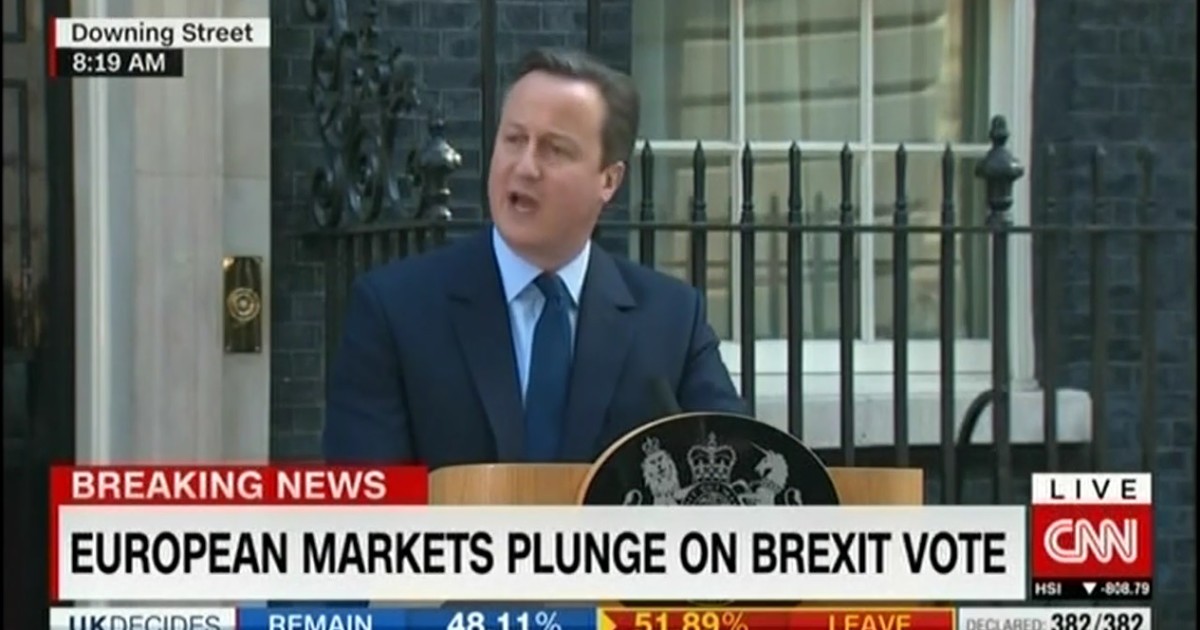 British Prime Minister Cameron to Resign