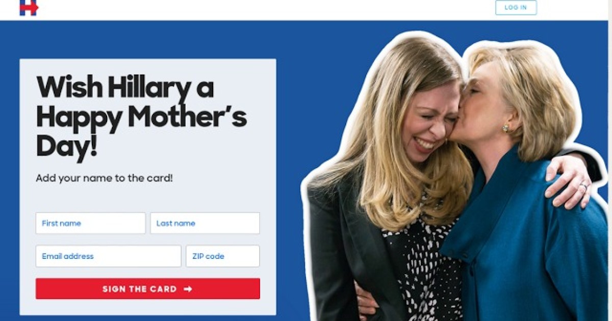 Hillary Clinton Wants You to Wish Her a Happy Mother's Day