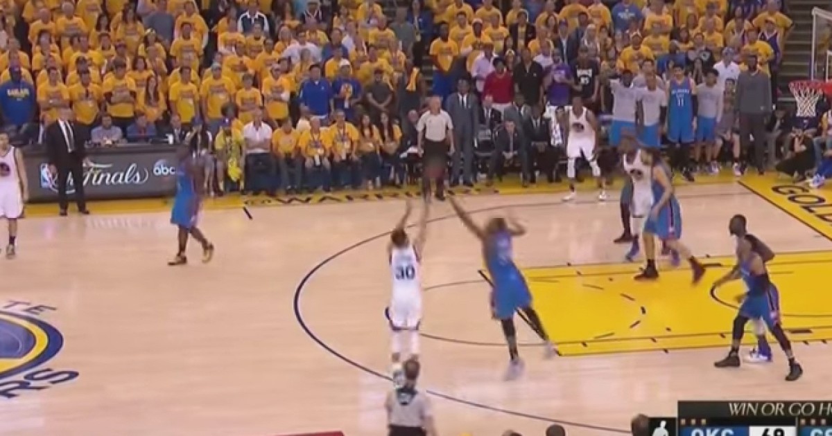 Steph Curry Transforms Basketball into Shot Put