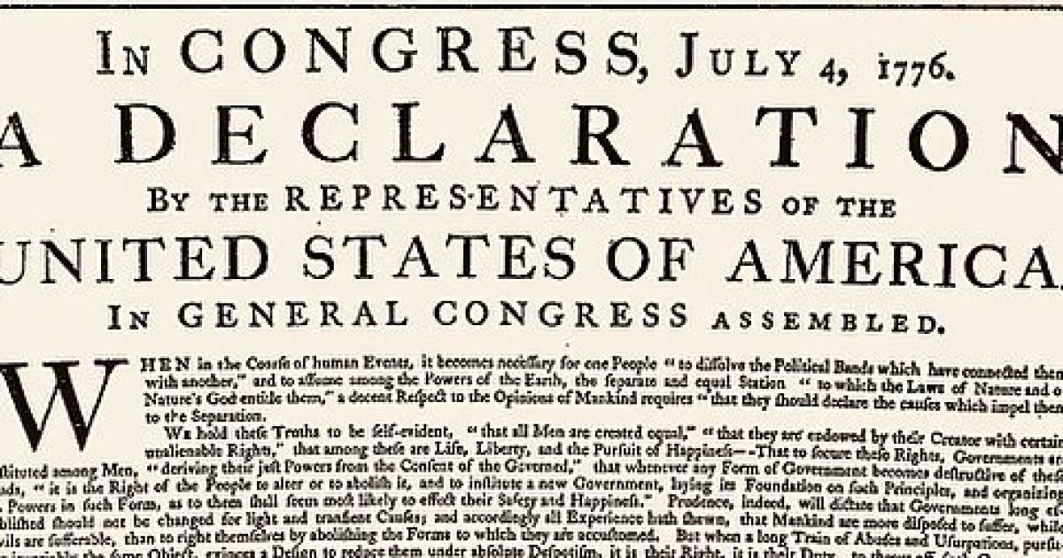 Democrats Denounce the Declaration of Independence, Because Equality?