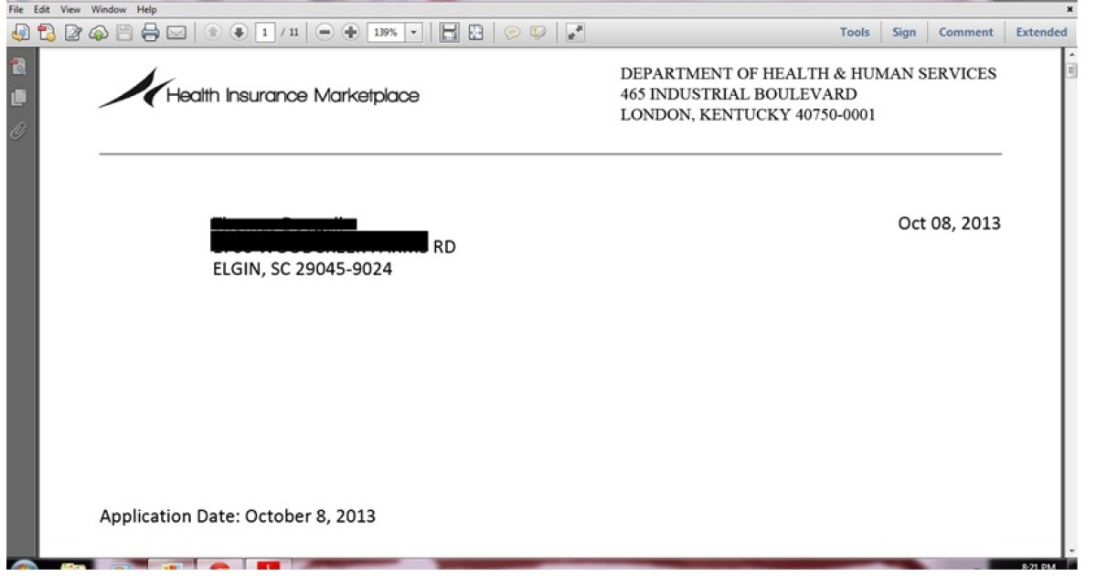 Claim: Obamacare User Sent Other People's 'Eligibility Letters'