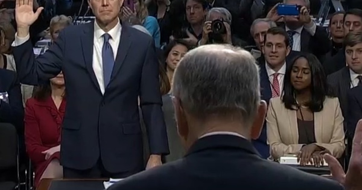 Democrats Break Out Political Playbook Against Gorsuch in Hearing