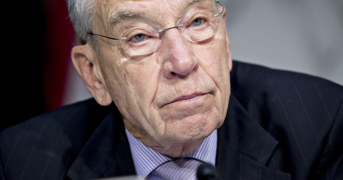 Senator Grassley Raises Troubling Questions About FBI's Relationship With Dossier Author