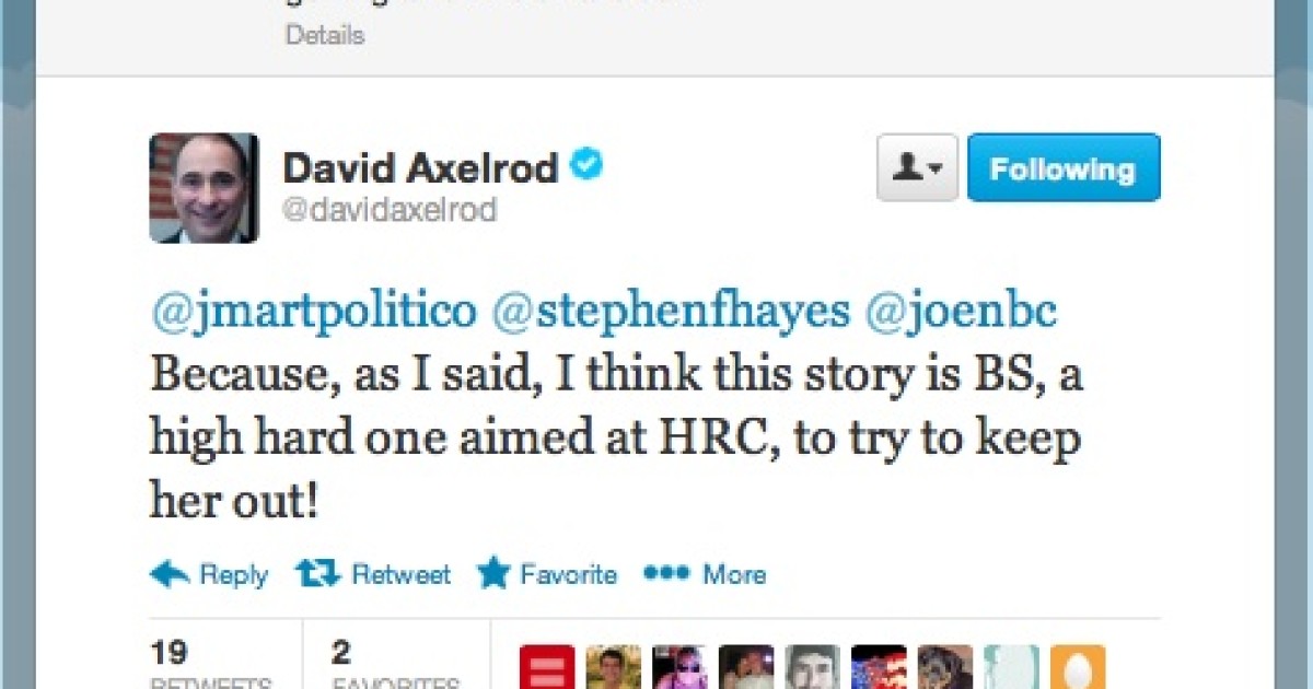 Axelrod on Benghazi: 'This Story Is BS'