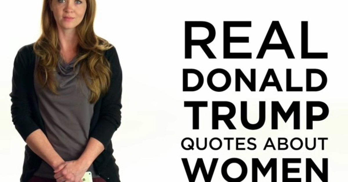 Women Read Trump's Misogynistic Quotes in New Ad