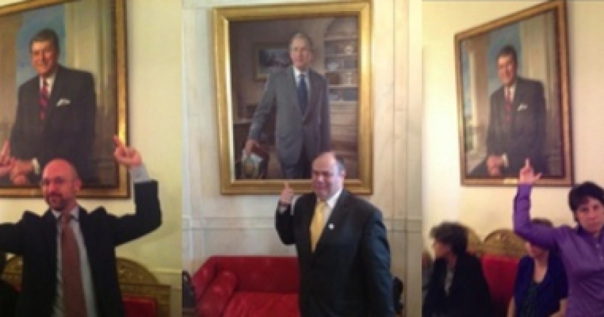 Activists Take Out Frustration on ... Ronald Reagan