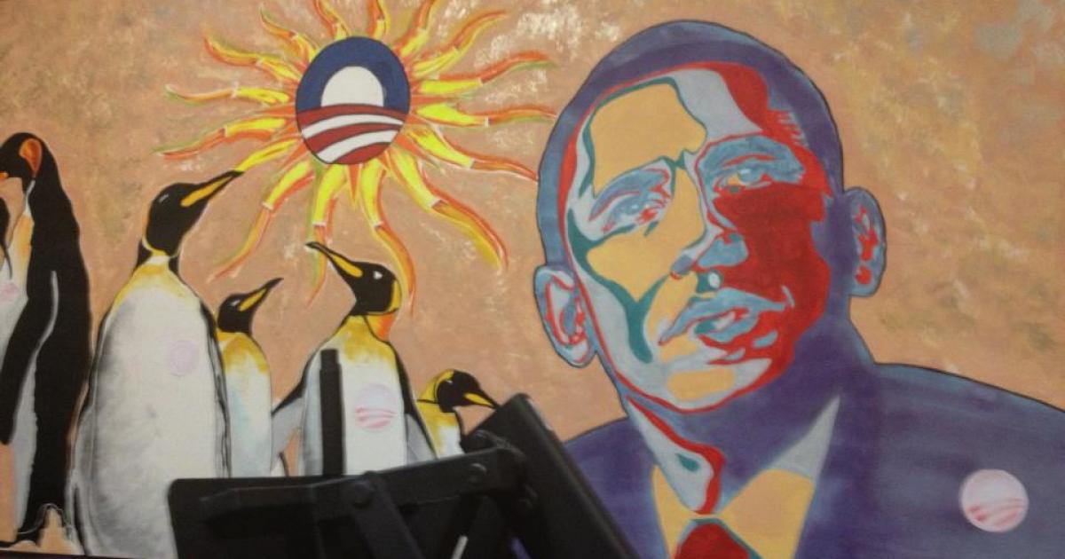 Obama Mural in Washington, D.C. Polling Place