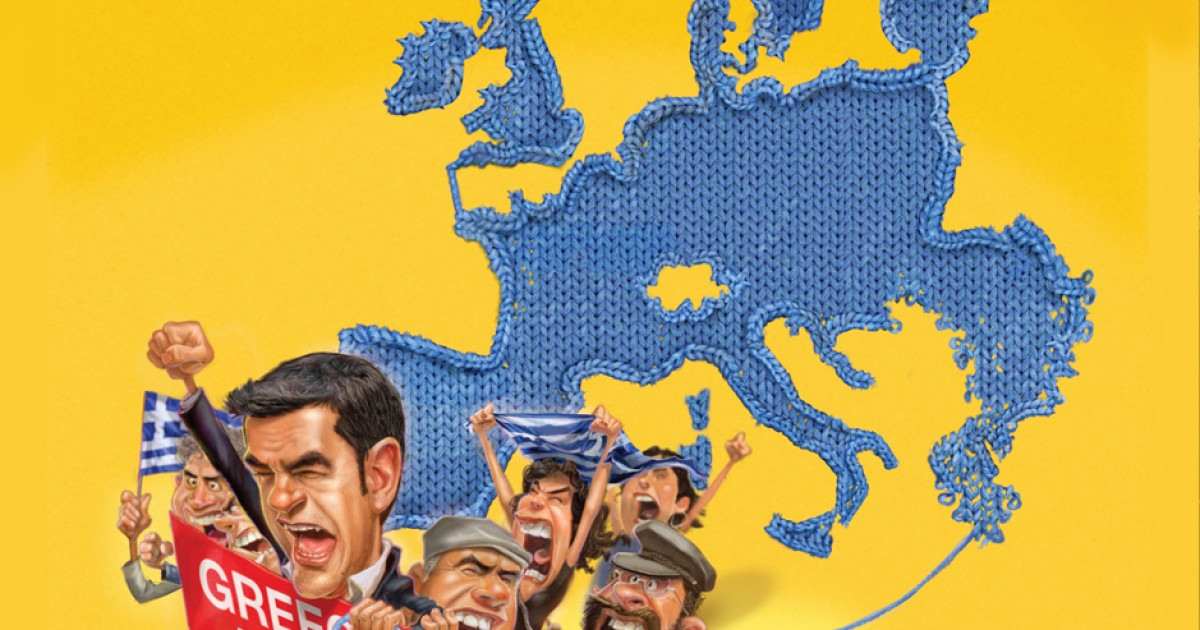 The Flag-Waving Greek Left