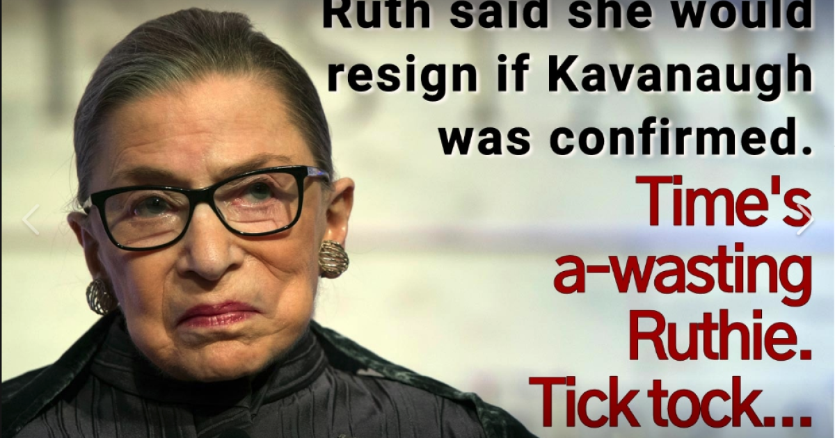 Fact Check: Did Ruth Bader Ginsburg Say She Would Resign if Kavanaugh Were Appointed?