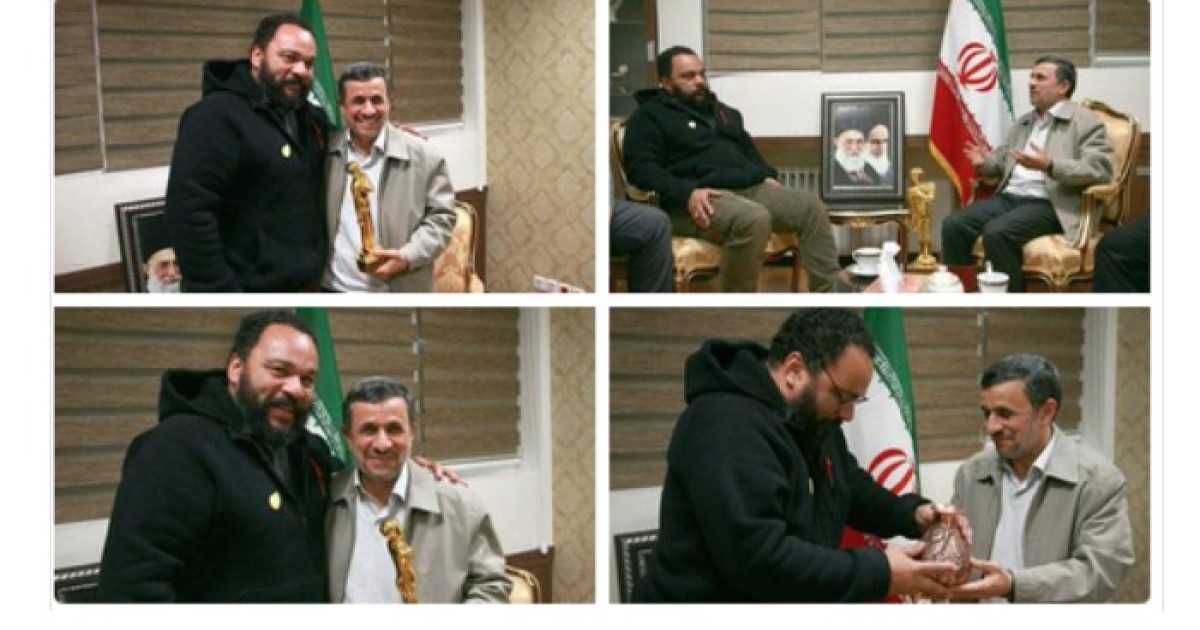 Ahmadinejad Fetes Dieudonne in Tehran