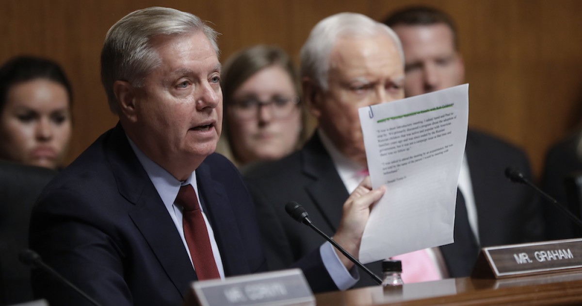 Graham Challenges Wray on Trump Jr.'s Emails