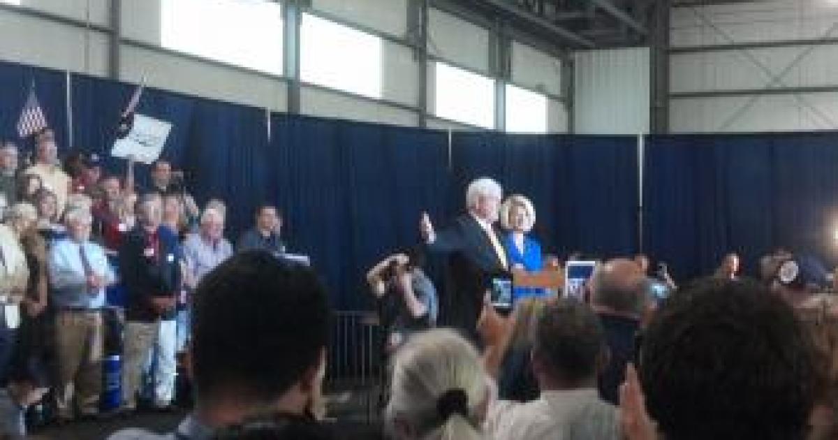 Smaller Crowd for Newt Before Primary