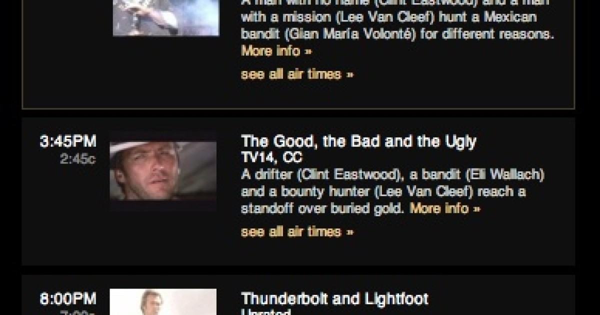 Clint Eastwood Marathon on Movie Channel