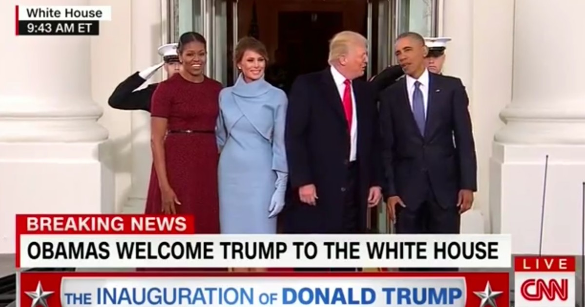 Obama Quips to Trump: 'I'm Always on the Left'
