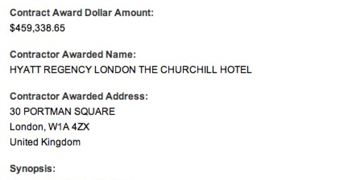 Biden's $459,388.65 Hotel Bill