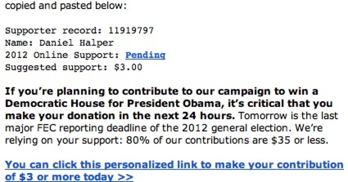Dems Try a New Tactic to Raise Campaign Cash: Shame